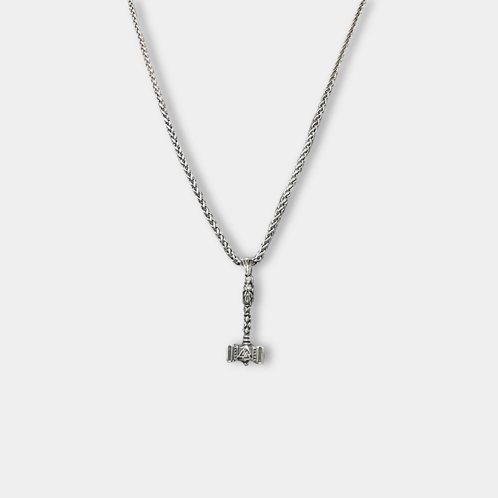 Edelstahl Halskette mit Vikinger Hammer Anhänger