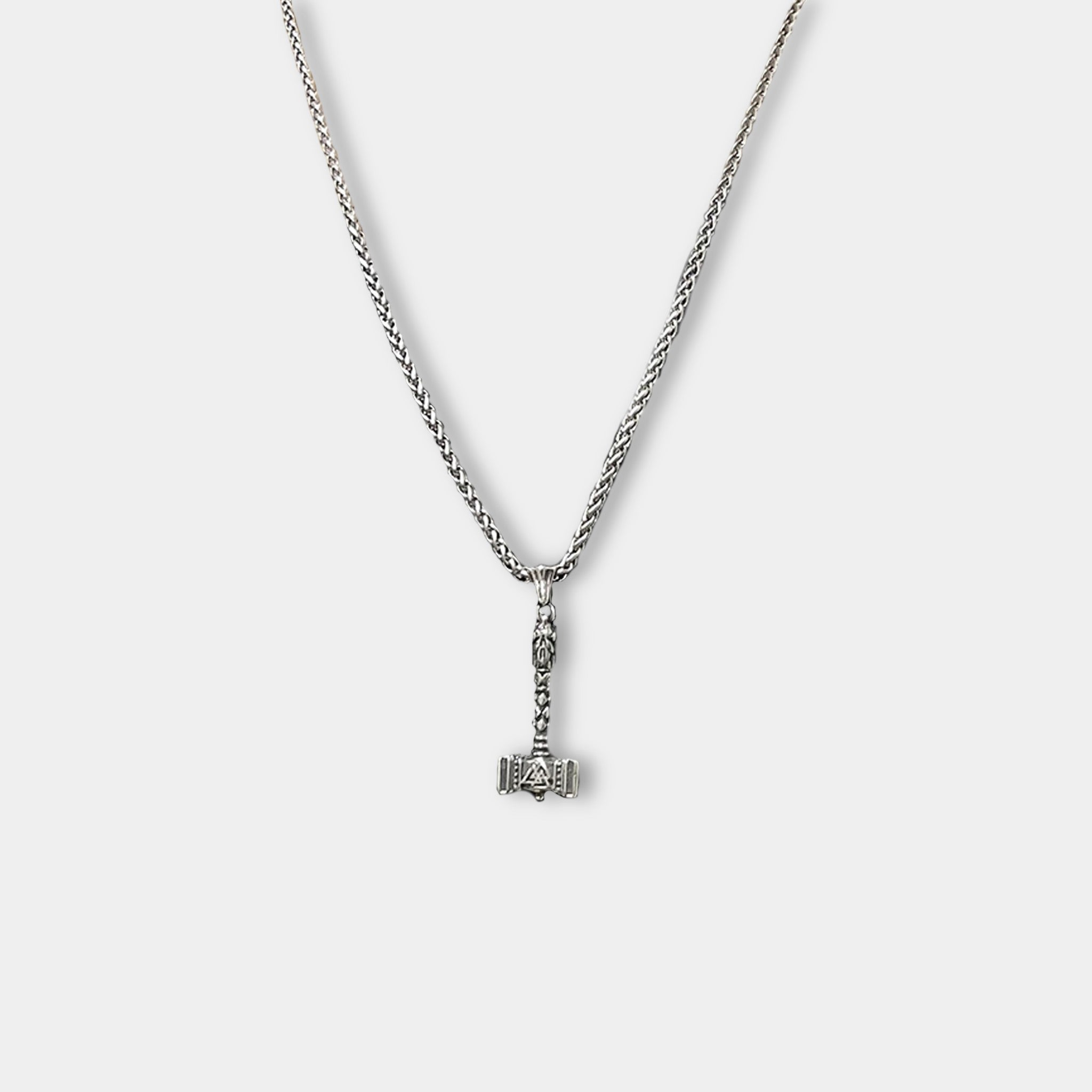 Edelstahl Halskette mit Vikinger Hammer Anhänger