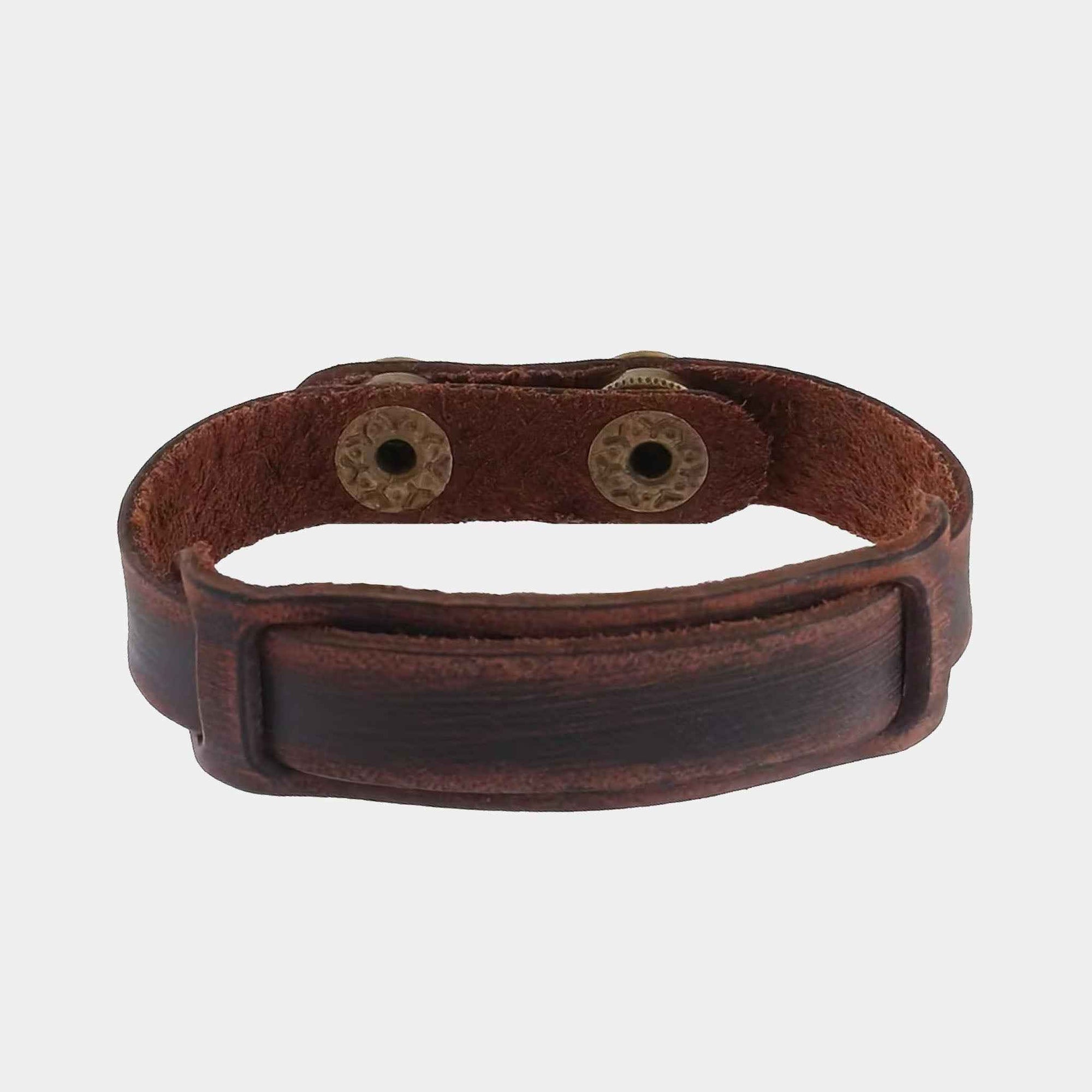 Braunes Retro Lederarmband