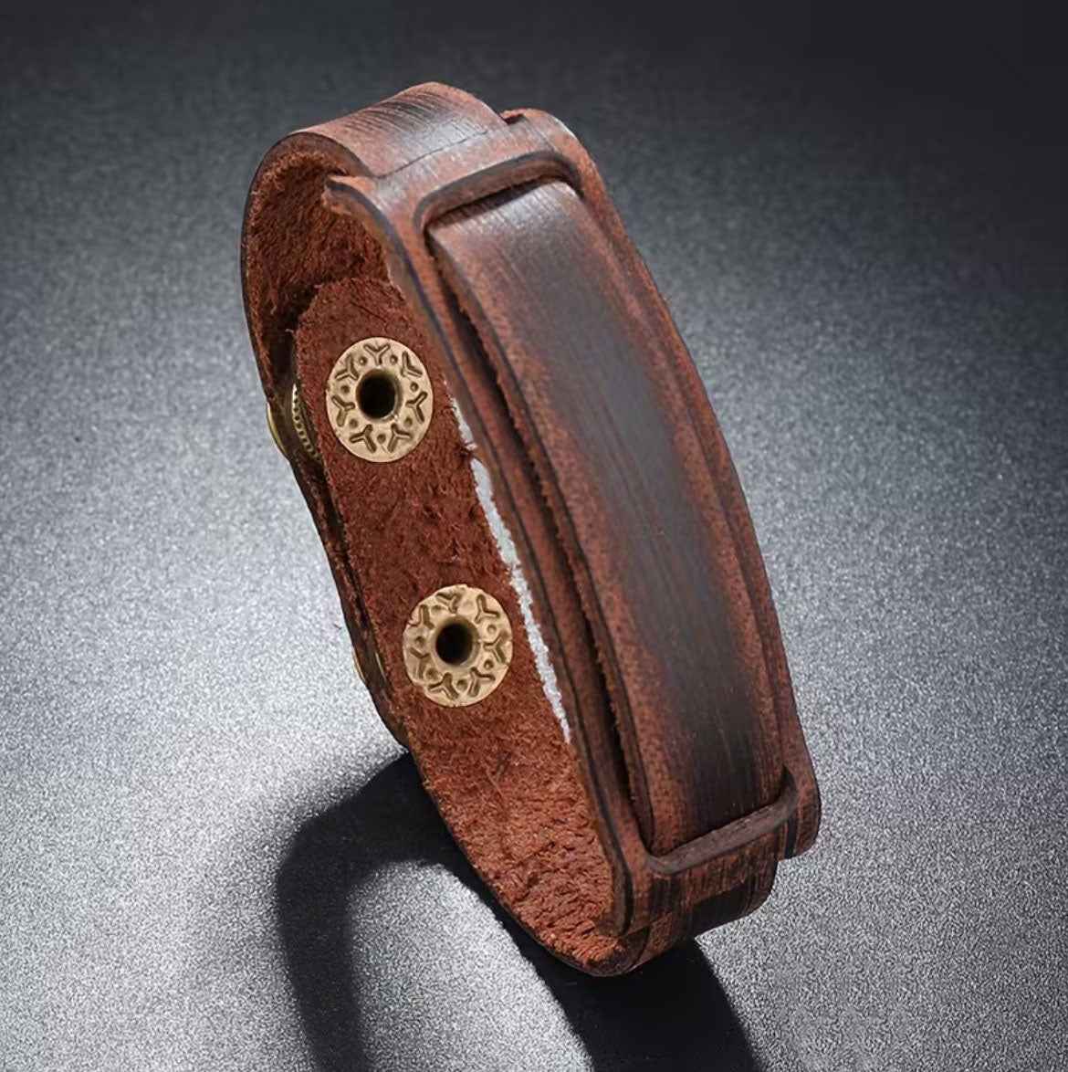 Braunes Retro Lederarmband