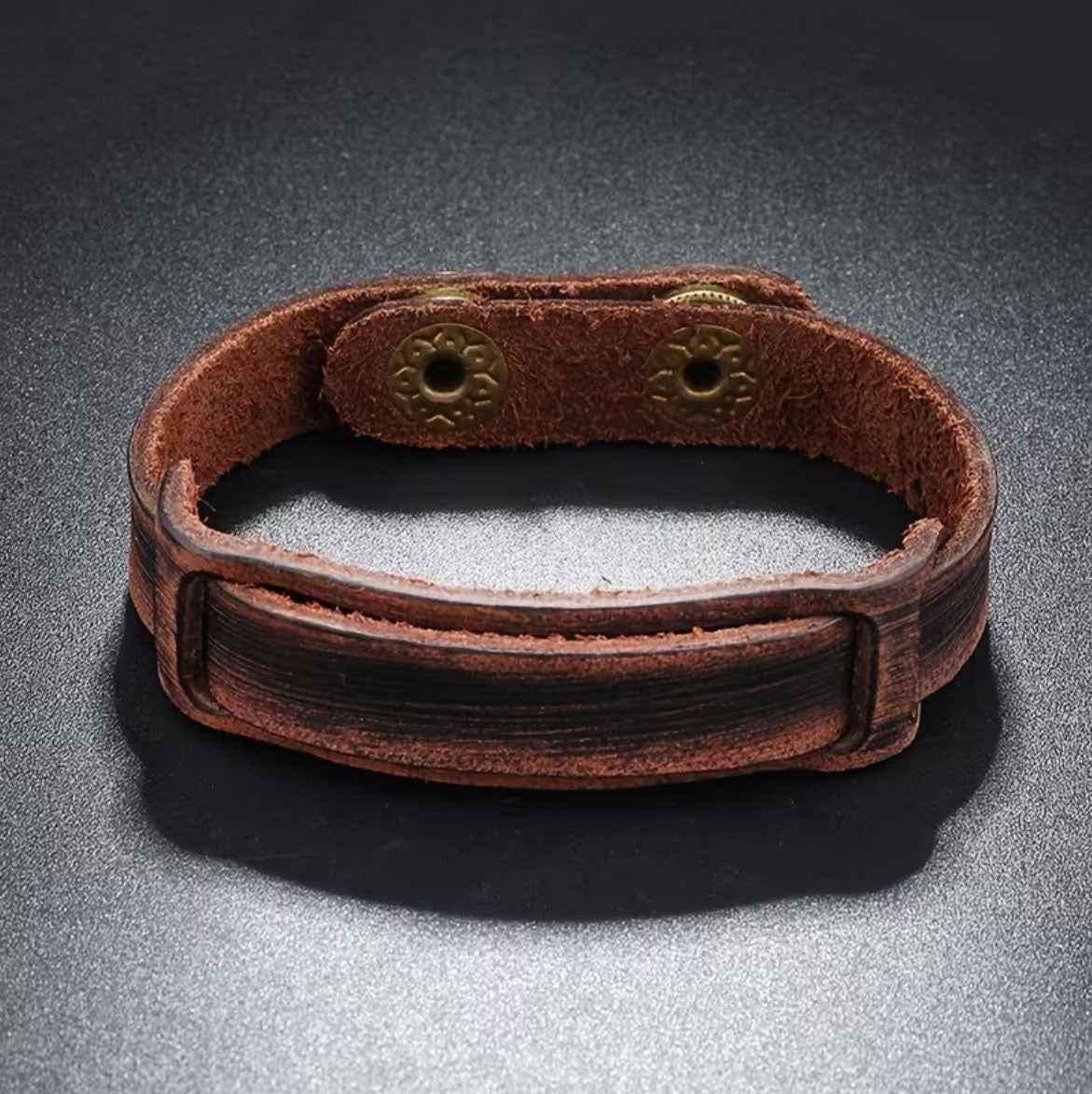 Braunes Retro Lederarmband