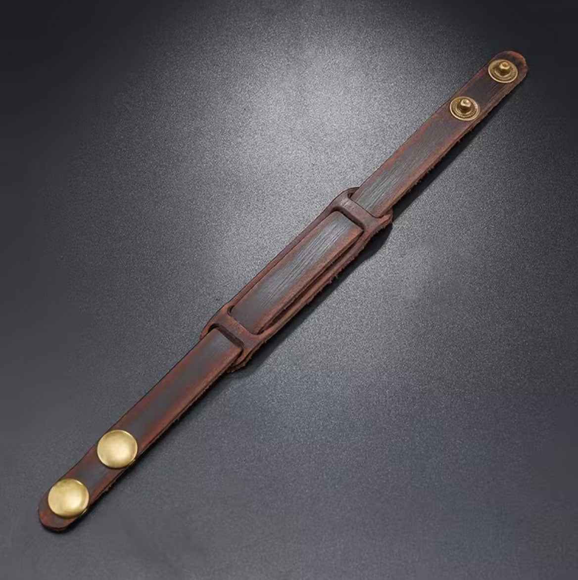 Braunes Retro Lederarmband