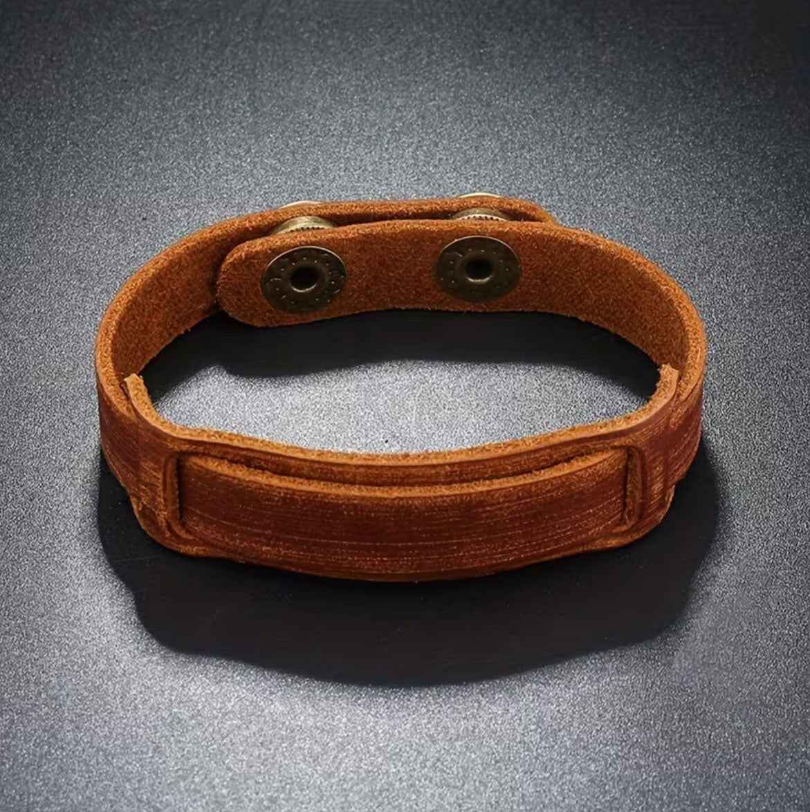 Hellbraunes Retro Lederarmband