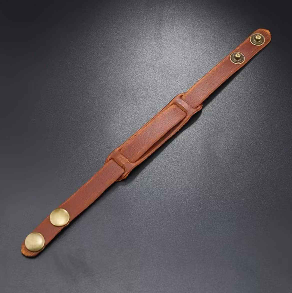 Hellbraunes Retro Lederarmband