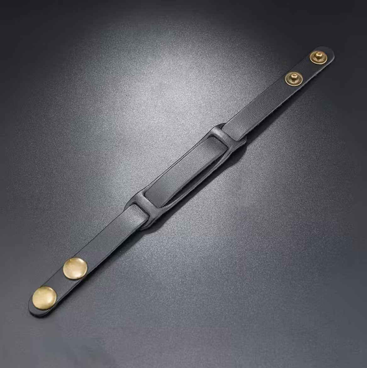 Schwarzes Retro Lederarmband