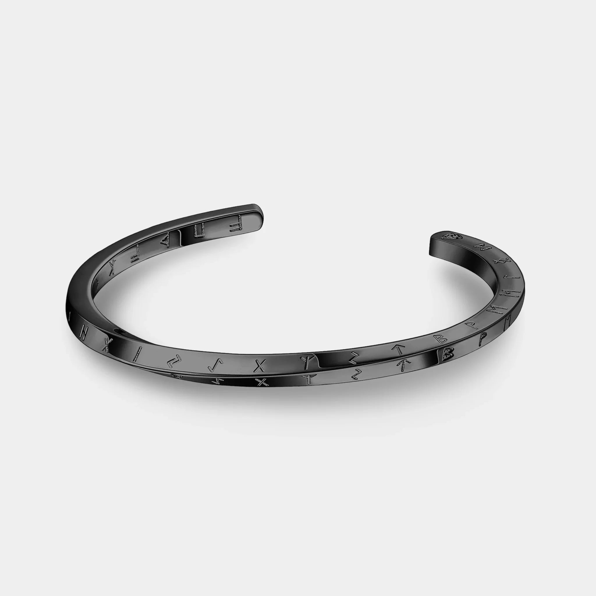 Vikinger Amreif mit Runen Schwarz - ManTrend