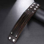 Breites Vintage Lederarmband in braun - ManTrend