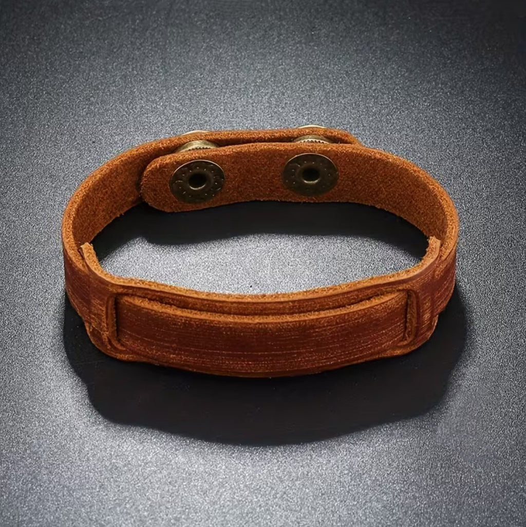 Hellbraunes Lederarmband - ManTrend
