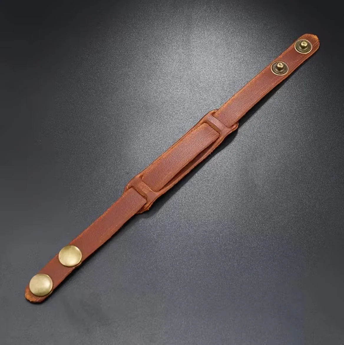 Hellbraunes Retro Lederarmband - ManTrend