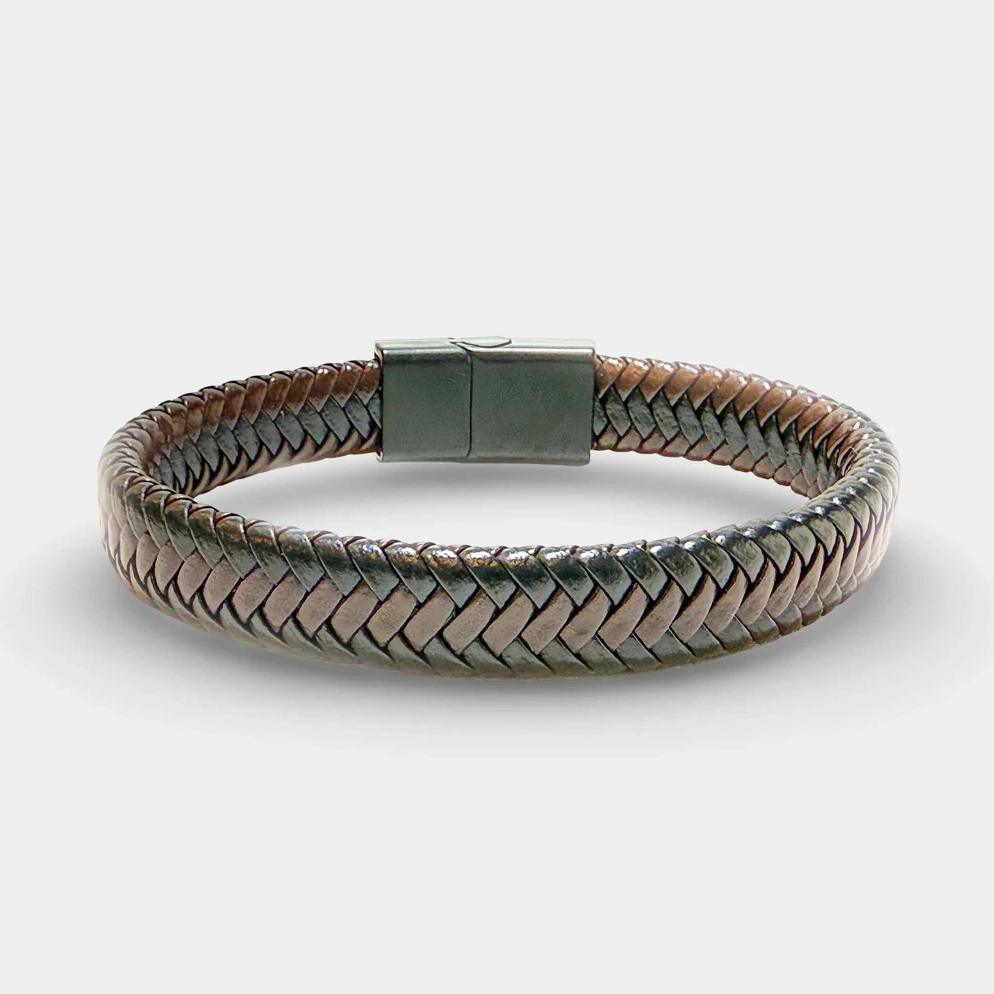 Geflochtenes Lederarmband Schwarz-Braun – Klassisch - ManTrend