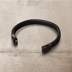 Klassisch geflochtenes Lederarmband - ManTrend
