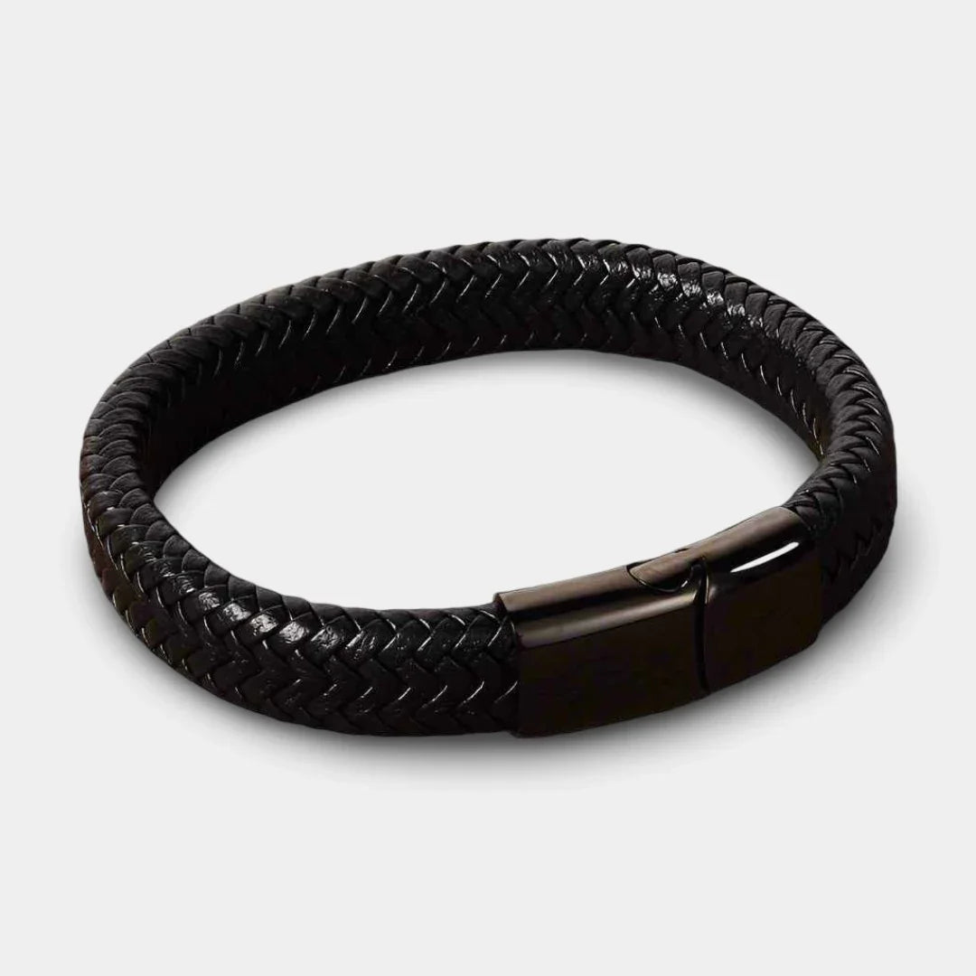 Klassisch geflochtenes Lederarmband - ManTrend