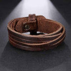 Vintage Lederarmband in braun - ManTrend