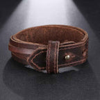 Vintage Lederarmband in braun - ManTrend