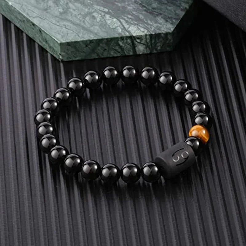 Onyx Armband mit Sternzeichen - ManTrend