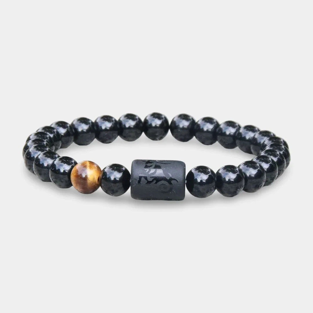 Onyx Armband mit Sternzeichen - ManTrend