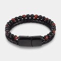 Lederarmband Tigerauge - Rot - ManTrend